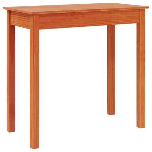 Table console marron miel 80x40x75 cm bois massif de pin - Photo n°2; ?>