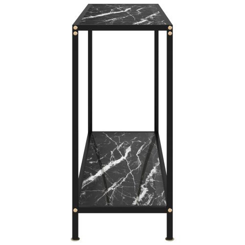 Table console Noir 100x35x75 cm Verre trempé 2 - Photo n°3; ?>