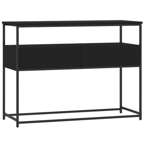 Table console noir 100x40x75 cm bois d'ingénierie - Photo n°2; ?>