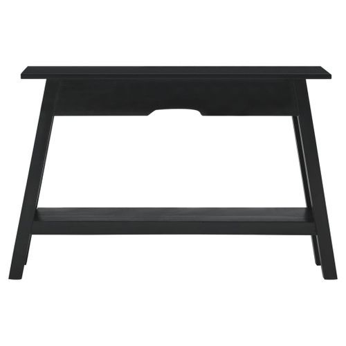 Table console noir 110x30x75 cm bois massif d'acajou - Photo n°2; ?>