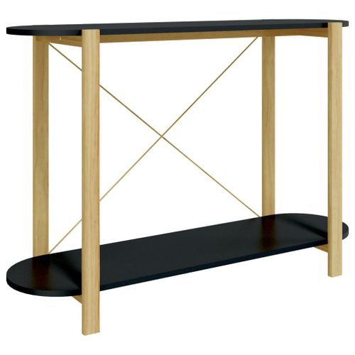 Table console Noir 110x38x75 cm Bois d'ingénierie - Photo n°2; ?>