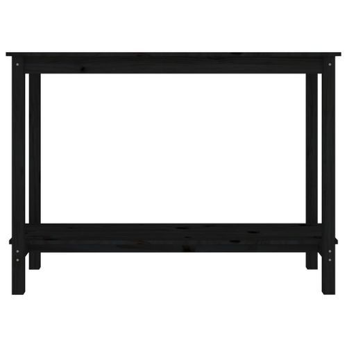 Table console Noir 110x40x80 cm Bois massif de pin - Photo n°3; ?>