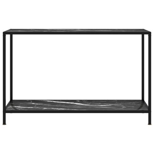 Table console Noir 120x35x75 cm Verre trempé 2 - Photo n°2; ?>