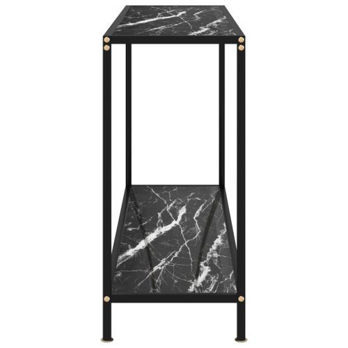 Table console Noir 120x35x75 cm Verre trempé 2 - Photo n°3; ?>