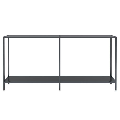 Table console Noir 160x35x75,5 cm Verre trempé - Photo n°3; ?>