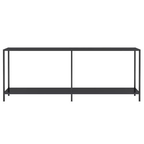 Table console Noir 200x35x75,5 cm Verre trempé 2 - Photo n°3; ?>