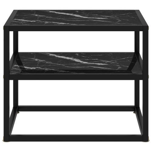 Table console Noir 50x40x40 cm Verre trempé - Photo n°2; ?>