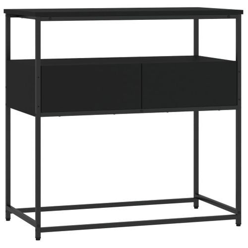 Table console noir 75x40x75 cm bois d'ingénierie - Photo n°2; ?>