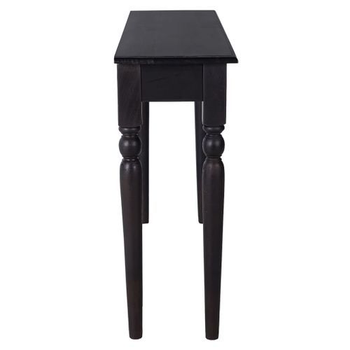 Table console Noir clair 110x30x75 cm Bois d'acajou massif - Photo n°3; ?>