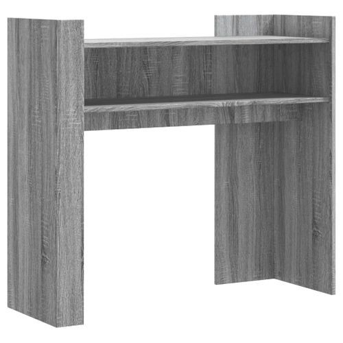 Table console sonoma gris 100x35x90 cm bois d'ingénierie - Photo n°2; ?>