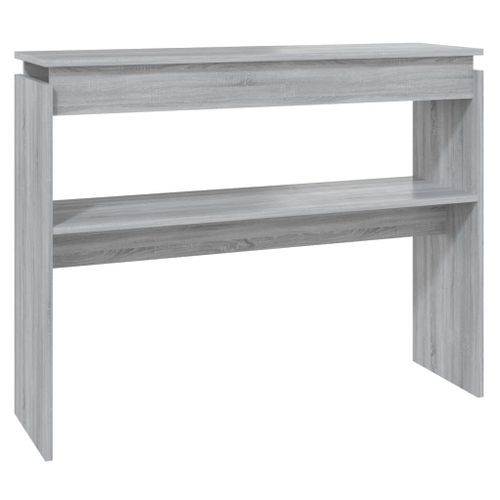 Table console Sonoma gris 102x30x80 cm Bois d'ingénierie - Photo n°2; ?>