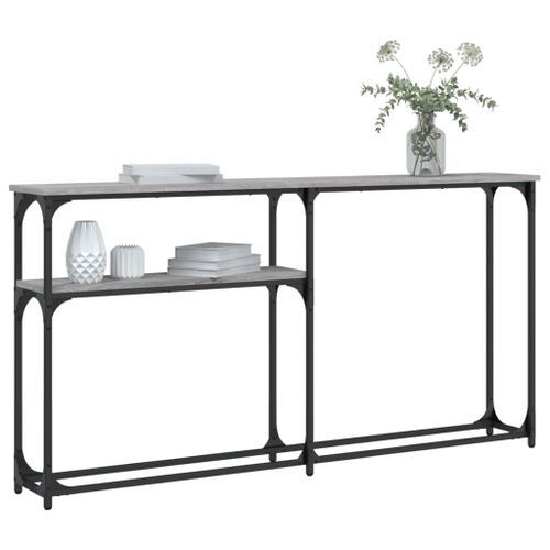 Table console sonoma gris 145x22,5x75 cm bois d'ingénierie - Photo n°3; ?>