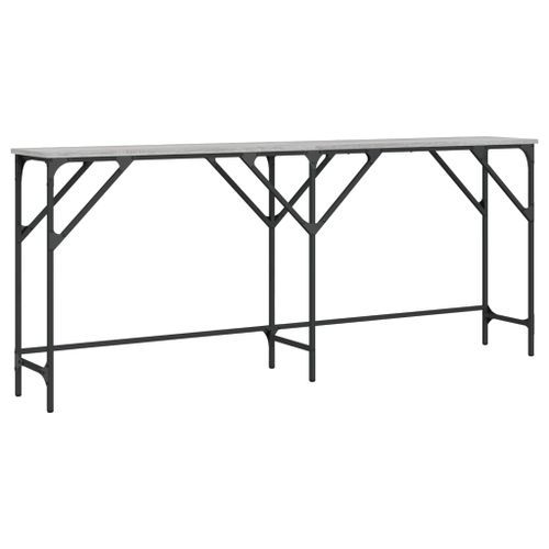 Table console sonoma gris 180x29x75 cm bois d'ingénierie - Photo n°2; ?>
