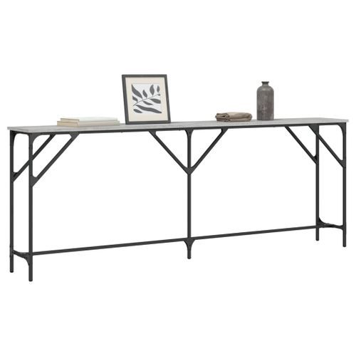 Table console sonoma gris 200x29x75 cm bois d'ingénierie - Photo n°3; ?>