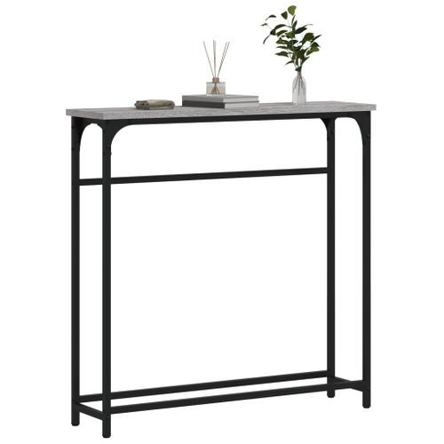 Table console sonoma gris 75x19,5x75 cm bois d'ingénierie - Photo n°3; ?>