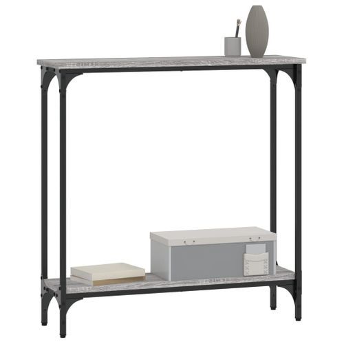 Table console sonoma gris 75x22,5x75 cm bois d'ingénierie - Photo n°3; ?>