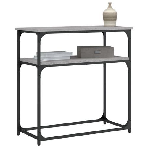 Table console sonoma gris 75x35,5x75 cm bois d'ingénierie - Photo n°3; ?>