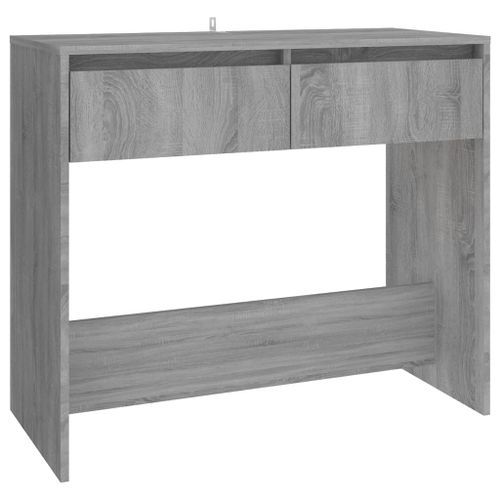 Table console sonoma gris 89x41x76,5 cm bois d'ingénierie - Photo n°2; ?>