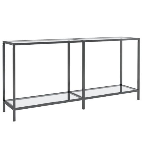 Table console Transparent 160x35x75,5 cm Verre trempé - Photo n°2; ?>