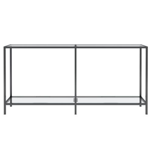 Table console Transparent 160x35x75,5 cm Verre trempé - Photo n°3; ?>