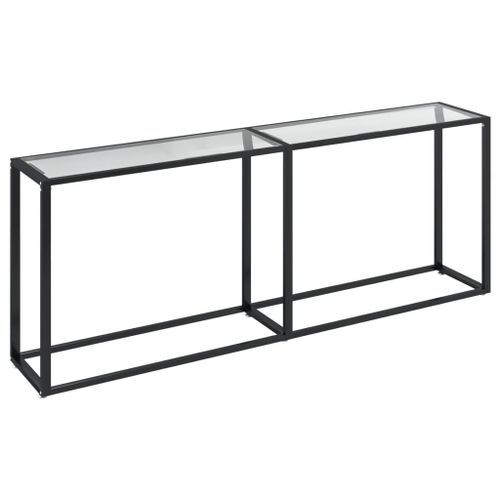 Table console Transparent 200x35x75,5 cm Verre trempé - Photo n°2; ?>