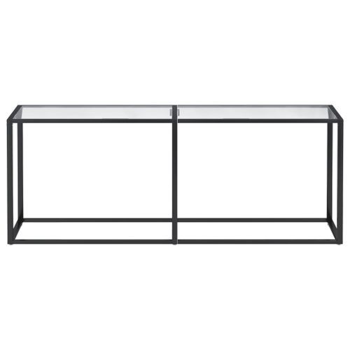 Table console Transparent 200x35x75,5 cm Verre trempé - Photo n°3; ?>