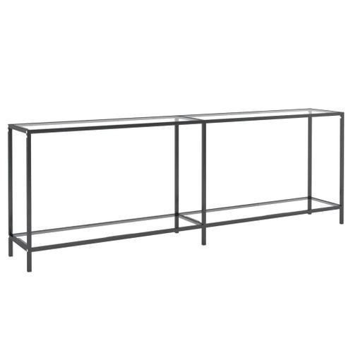 Table console Transparent 220x35x75,5 cm Verre trempé - Photo n°2; ?>