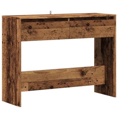 Table console vieux bois 100x35x76,5 cm bois d'ingénierie - Photo n°2; ?>