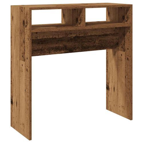 Table console vieux bois 78x30x80 cm bois d'ingénierie - Photo n°2; ?>