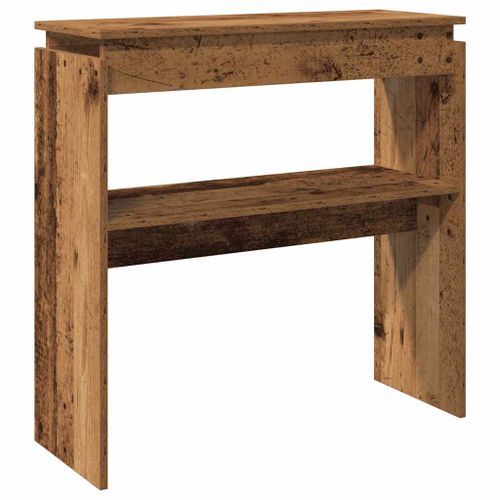 Table console vieux bois 80 x 30 x 80 cm bois d'ingénierie - Photo n°2; ?>