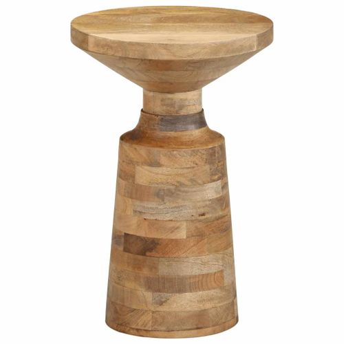 Table d'appoint Ø33x50 cm bois de manguier massif - Photo n°2; ?>