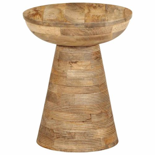 Table d'appoint Ø37x45 cm bois de manguier massif - Photo n°3; ?>