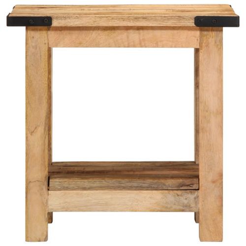 Table d'appoint 40x30x40 cm bois massif de manguier brut - Photo n°2; ?>