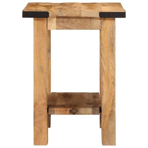 Table d'appoint 40x30x40 cm bois massif de manguier brut - Photo n°3; ?>