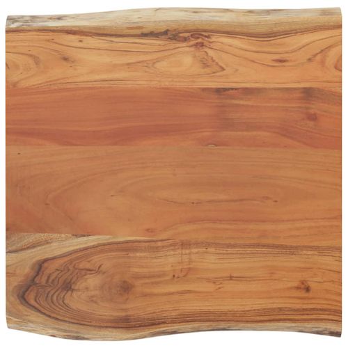 Table d'appoint 40x40x2,5cm bois massif acacia bordure assortie - Photo n°3; ?>