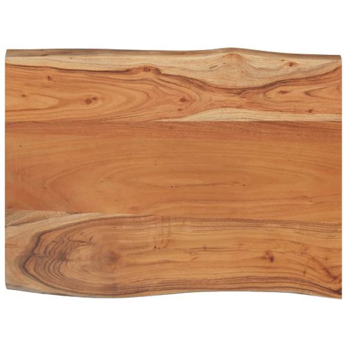 Table d'appoint 50x40x2,5cm bois massif acacia bordure assortie - Photo n°3; ?>