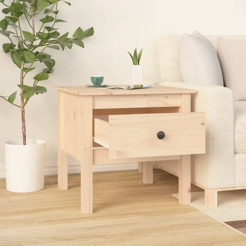 Table d'appoint 50x50x49 cm Bois massif de pin - Photo n°3; ?>