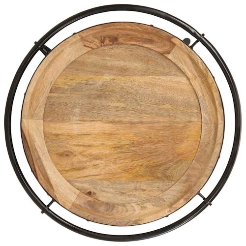 Table d'appoint Ø55x60 cm bois de manguier massif - Photo n°3; ?>