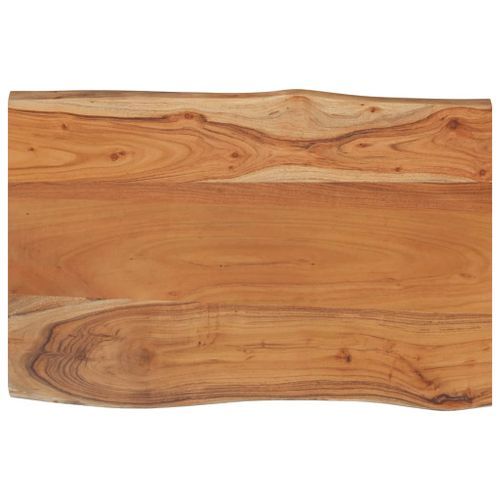 Table d'appoint 60x40x2,5cm bois massif acacia bordure assortie - Photo n°3; ?>