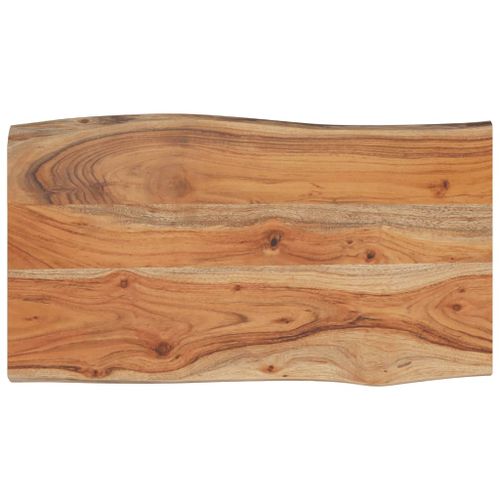 Table d'appoint 70x40x2,5cm bois massif acacia bordure assortie - Photo n°3; ?>