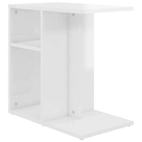 Table d'appoint Blanc brillant 50x30x50 cm - Photo n°3; ?>