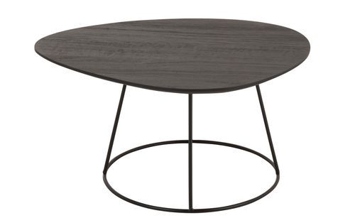 Table d'appoint bois massif ovale marron Jemi L 60 cm - Photo n°2; ?>