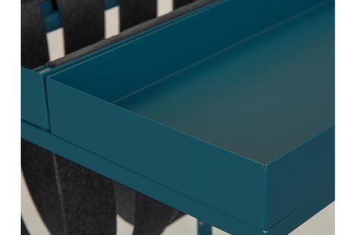 Table d'appoint carrée métal bleu Bubbly 35 cm - Photo n°3; ?>