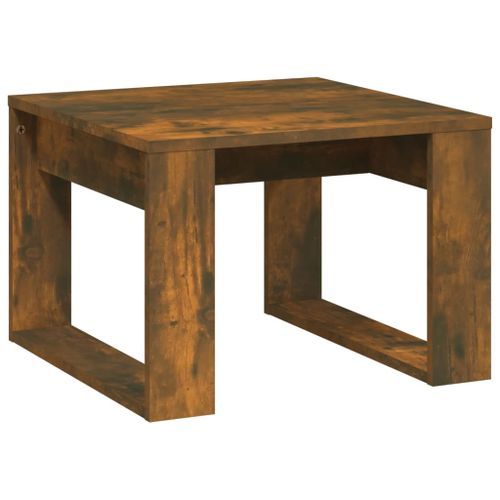 Table d'appoint Chêne fumé 50x50x35 cm Bois d'ingénierie - Photo n°2; ?>