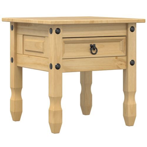 Table d'appoint Corona 50x50x50 cm bois de pin massif - Photo n°2; ?>