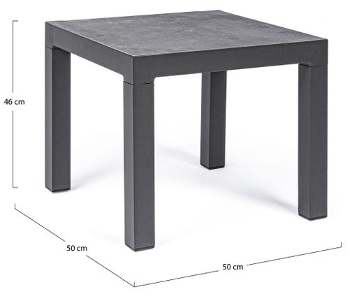 Table d'appoint de jardin carré céramique noir Keman L 50 cm - Photo n°3; ?>