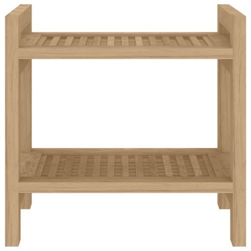 Table d'appoint de salle de bain 45x30x45cm bois de teck solide - Photo n°3; ?>