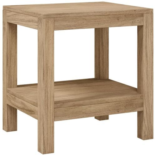 Table d'appoint de salle de bain 45x35x45cm bois de teck solide - Photo n°2; ?>