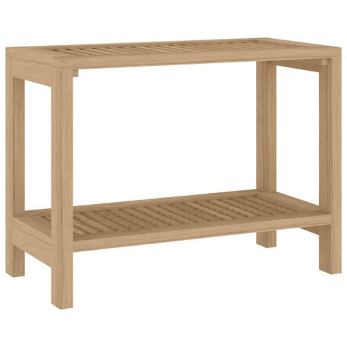 Table d'appoint de salle de bain 60x30x45cm bois de teck solide - Photo n°2; ?>