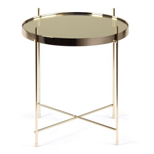 Table d'appoint design acier doré Kriz - Photo n°2; ?>